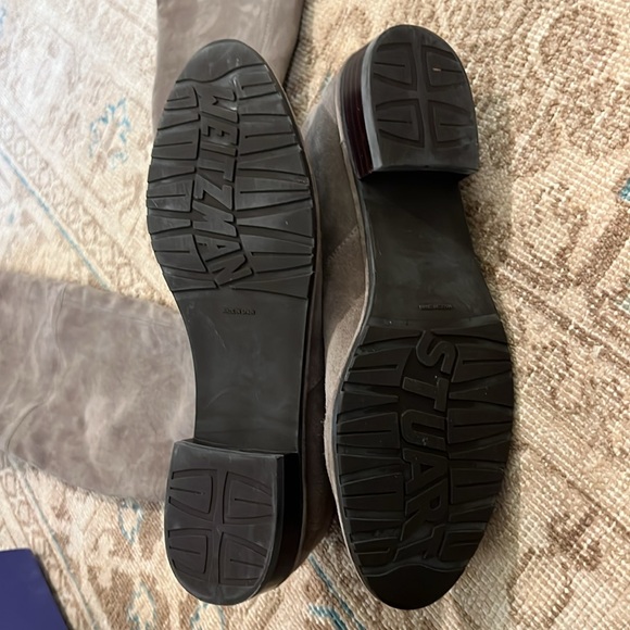 Stuart Weitzman Lowland Suede Over the Knee Boot in Praline - Picture 4 of 12